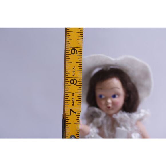 Country Woman, Dressed Doll, 8 1/2", Pink Dress, Wide Hat, Civil War, Fashion, - Picture 4 of 4